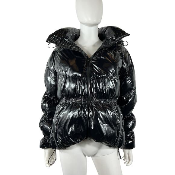 Alo Yoga 'Stunner Puffer' Black Nylon Jacket Size XXS - Picture 2 of 4